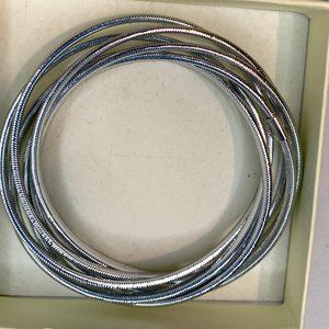 14K White Gold Woven Bracelet (018)